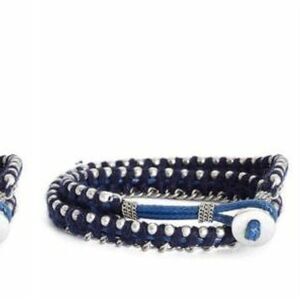 Nordstrom Treasure and bond Beaded Wrap Bracelet NWT 38 navy